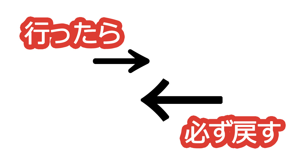 綺麗な文字の書き方⑧【行ったら「必ず」戻す】