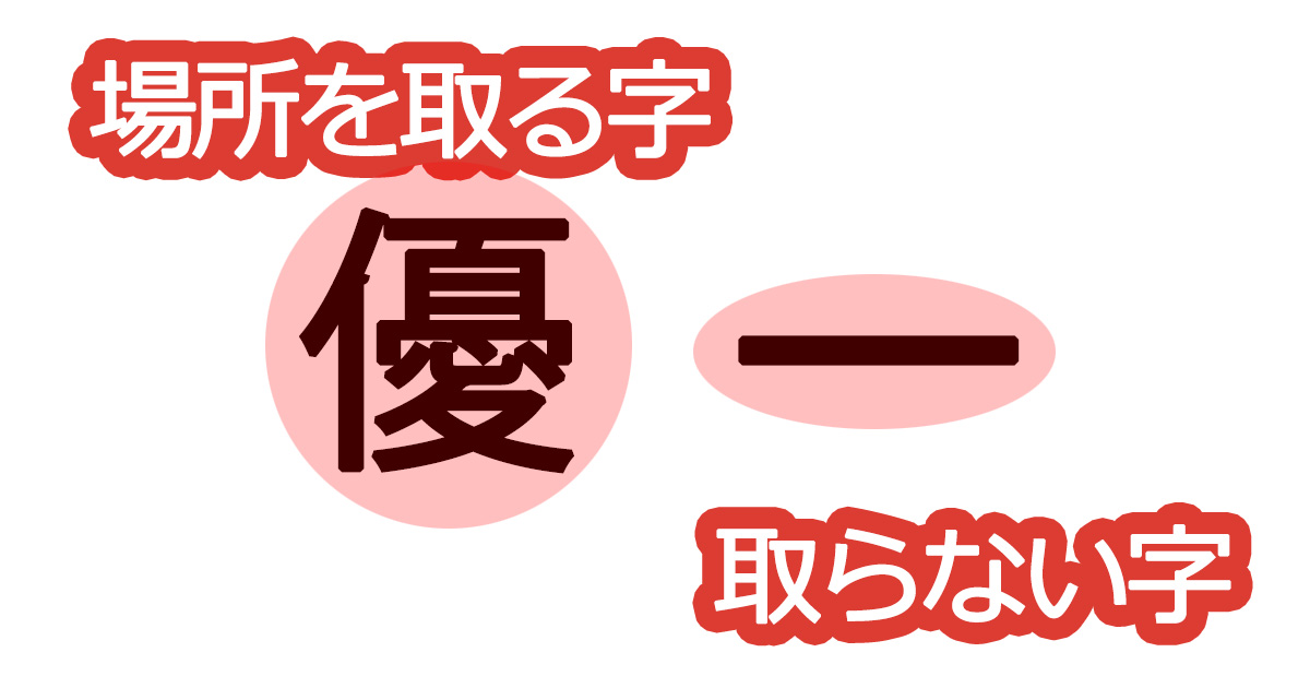 綺麗な文字の書き方⑩【場所を取る字・取らない字】